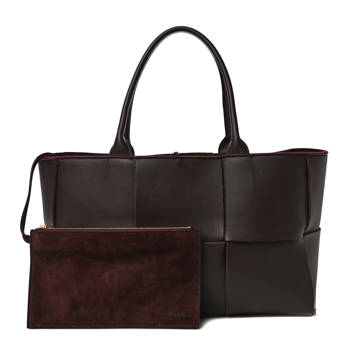 Nappa Maxi Intrecciato Medium Arco Tote Grape
