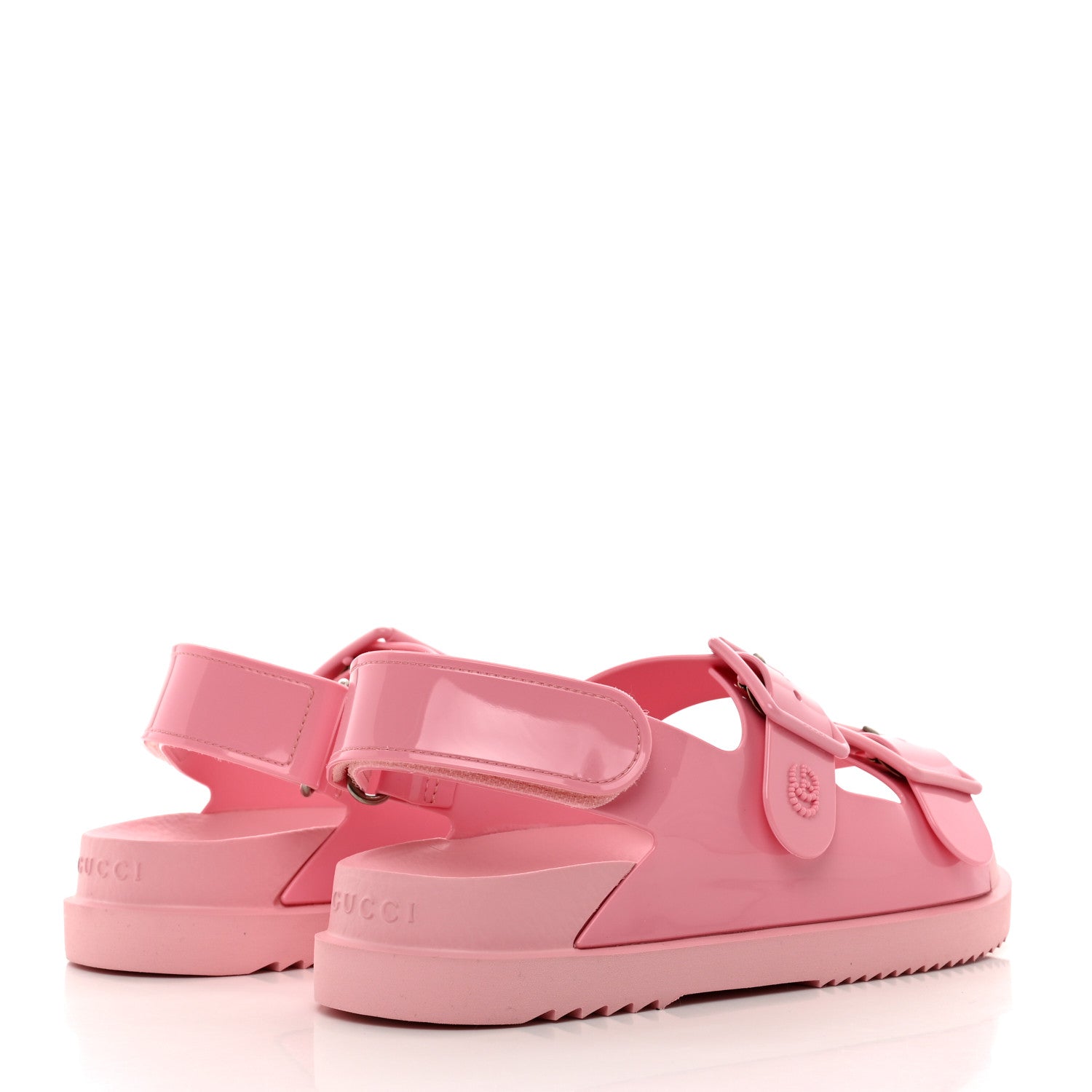 Gucci Rubber Mini Double G Womens Isla Dad Sandals 37 Wild Rose 4 of 7