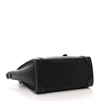 Celine Drummed Calfskin Nano Luggage Black 4 of 12