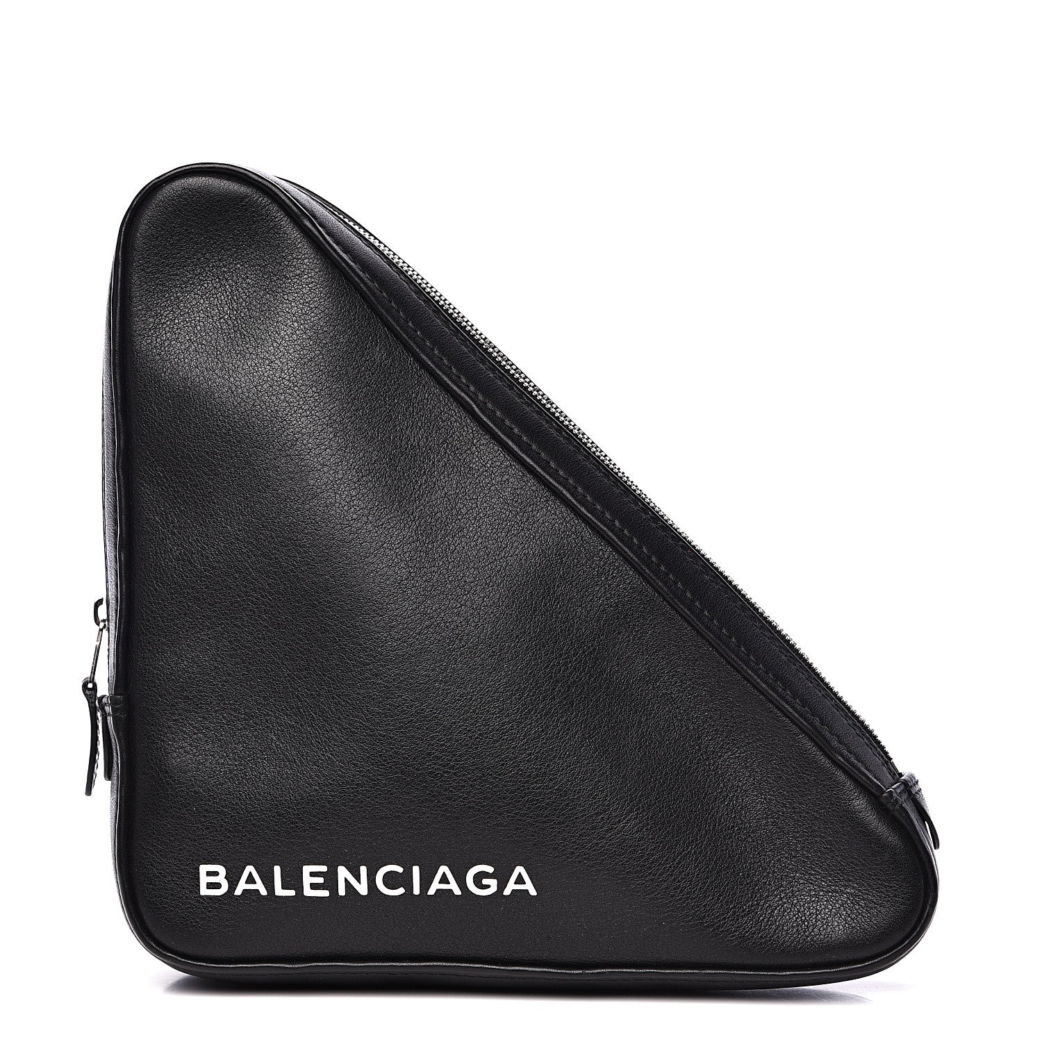 Balenciaga Calfskin M Triangle Pouch Black 1 of 10