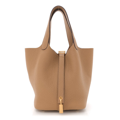 Hermes Taurillon Clemence Picotin Lock 18 PM Biscuit 1 of 11