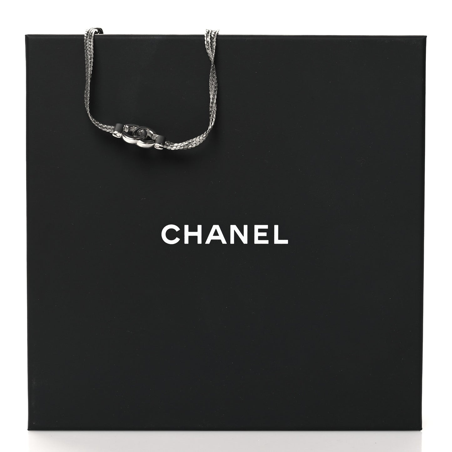 Metal Chain CC Choker Silver