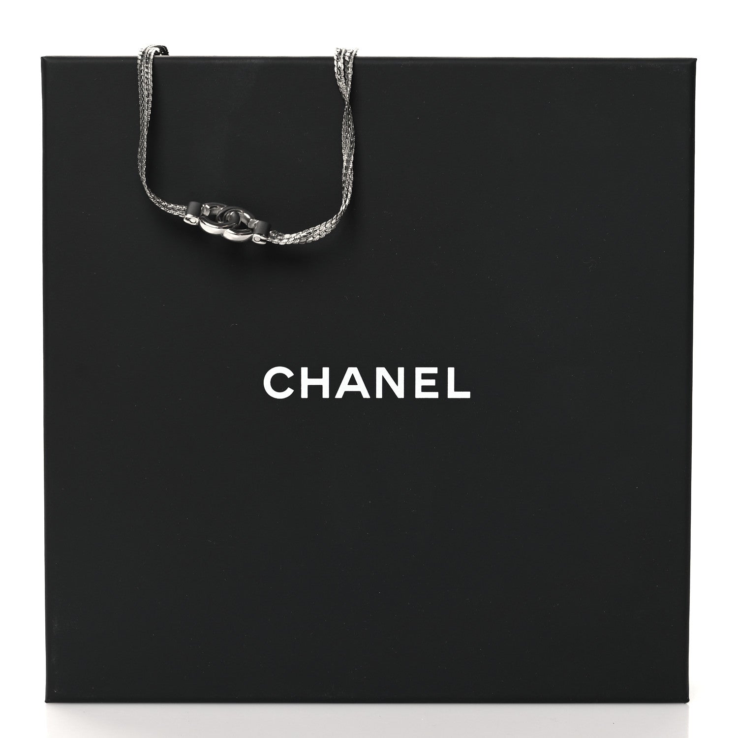 Chanel Metal Chain CC Choker Silver 5 of 5
