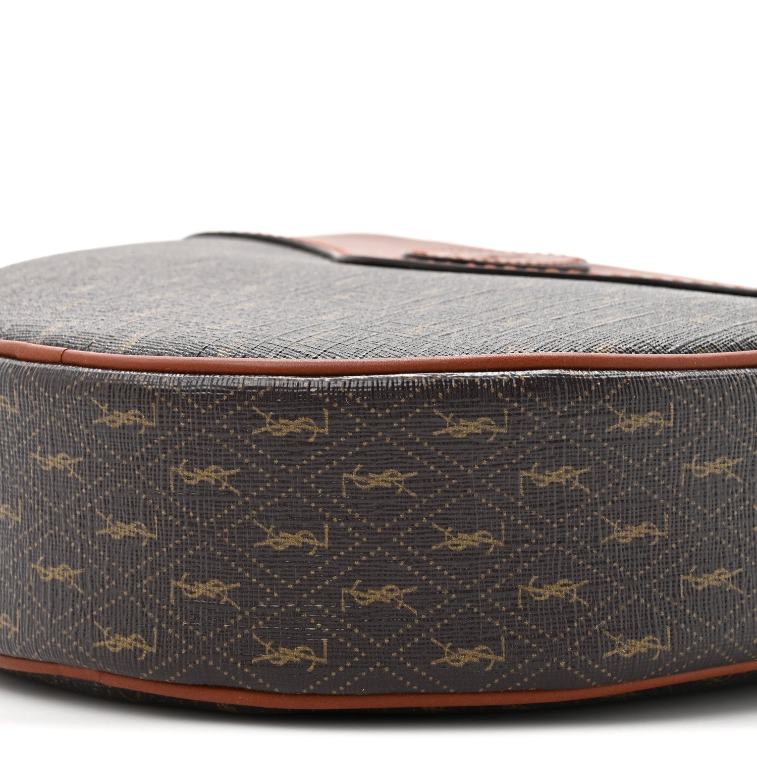 Saint Laurent Canvas Smooth Calfskin Le Monogramme Coeur Crossbody Chestnut 9 of 10