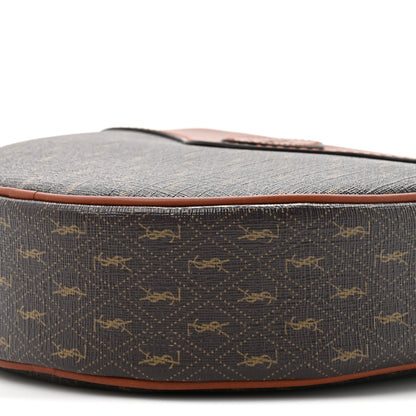 Saint Laurent Canvas Smooth Calfskin Le Monogramme Coeur Crossbody Chestnut 9 of 10