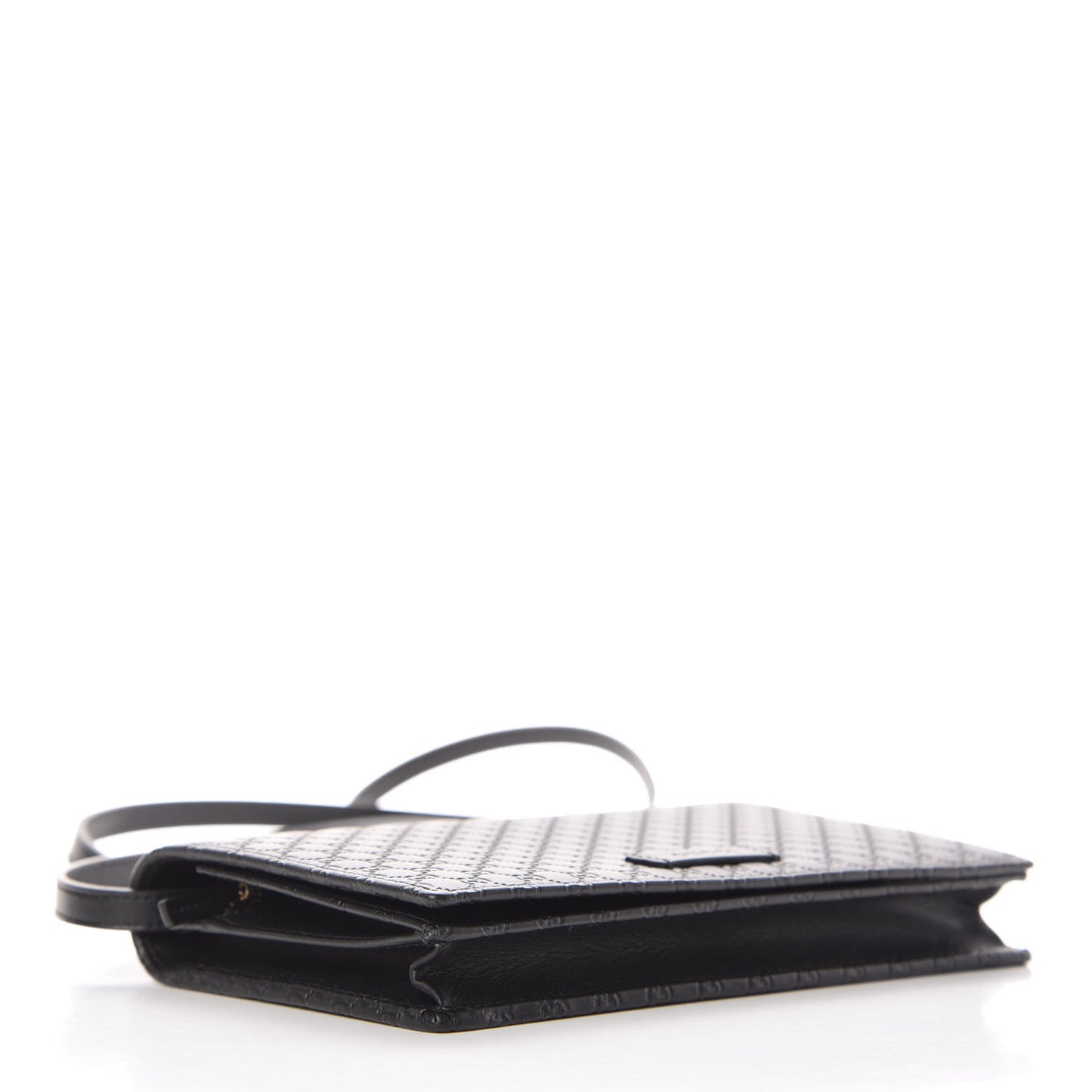 Microguccissima Crossbody Wallet Black