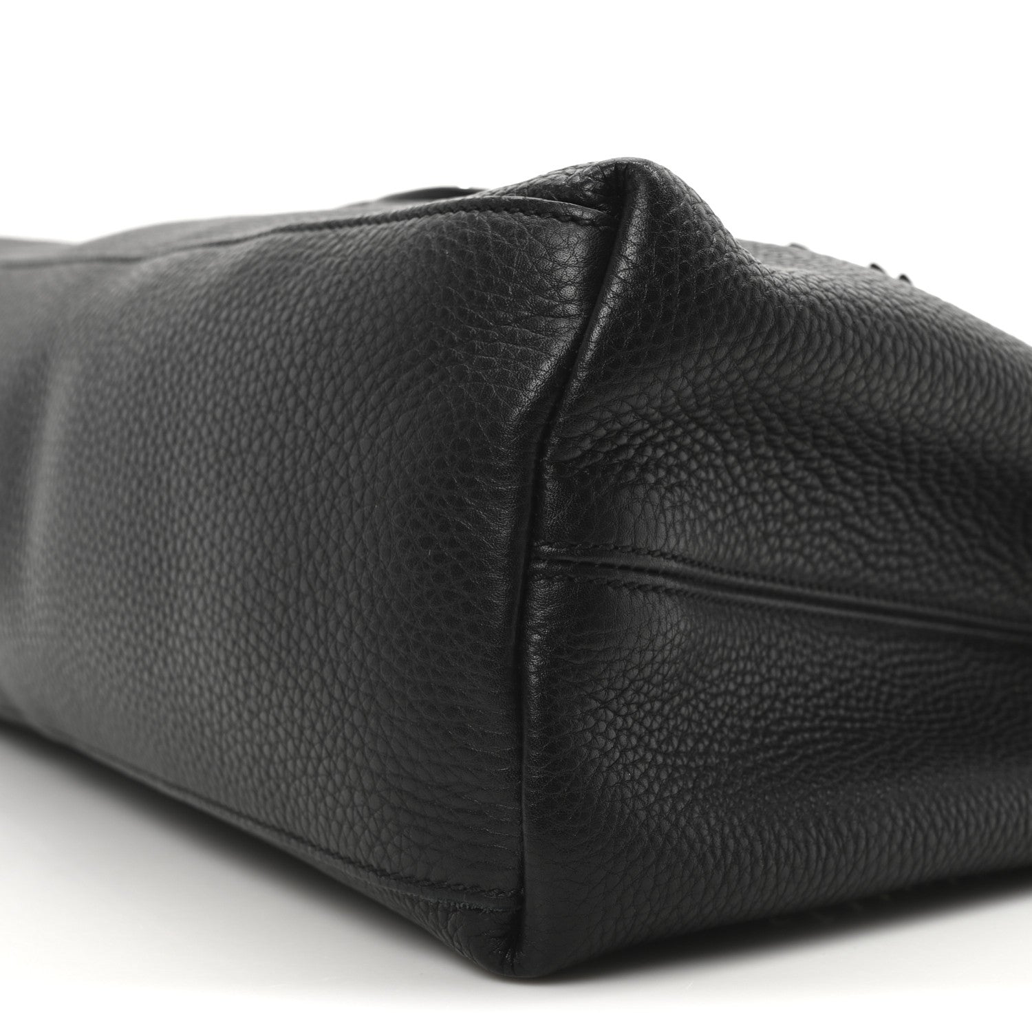 Gucci Pebbled Calfskin Studded Medium Soho Chain Shoulder Bag Black 10 of 11
