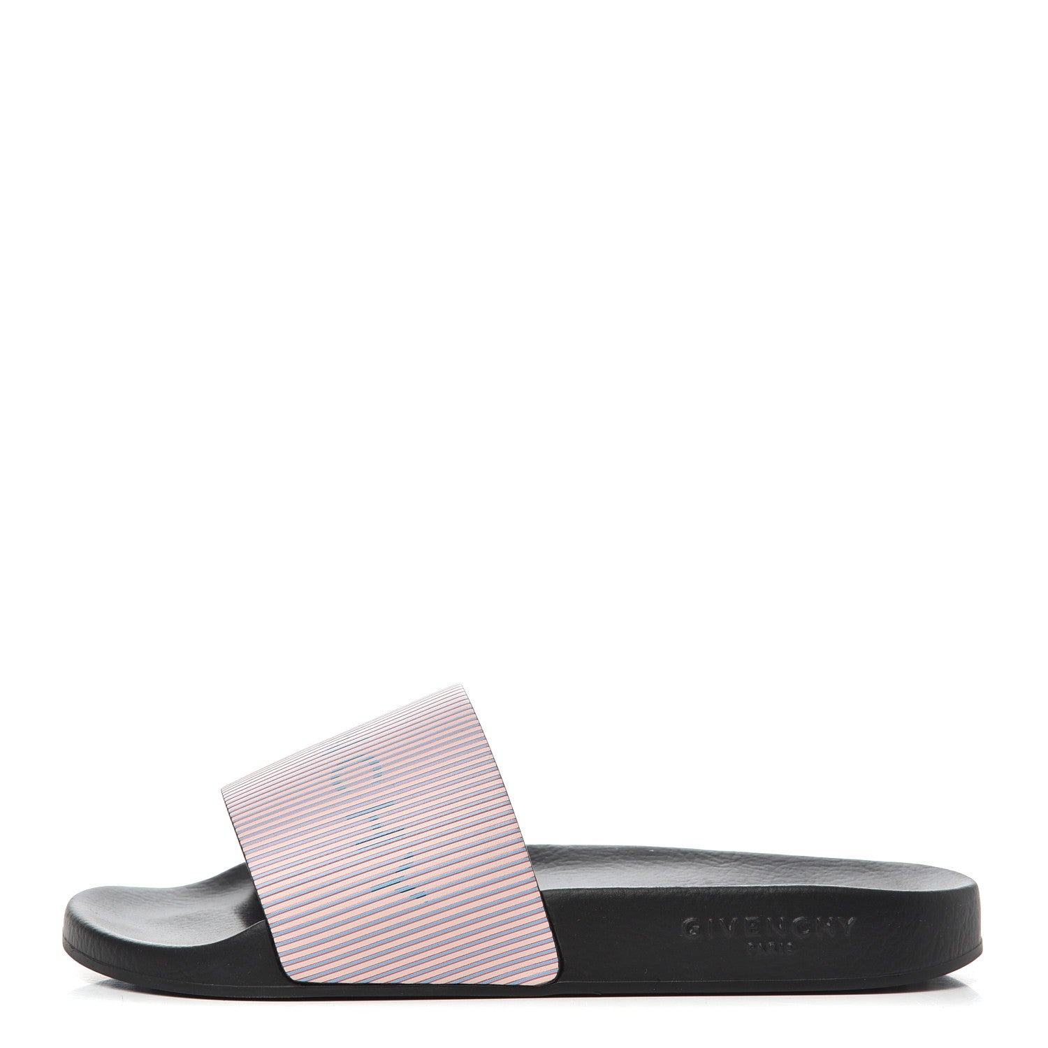 Givenchy Metallic Calfskin Logo Womens Pool Slide Sandals 37 Light Pink 1 of 9