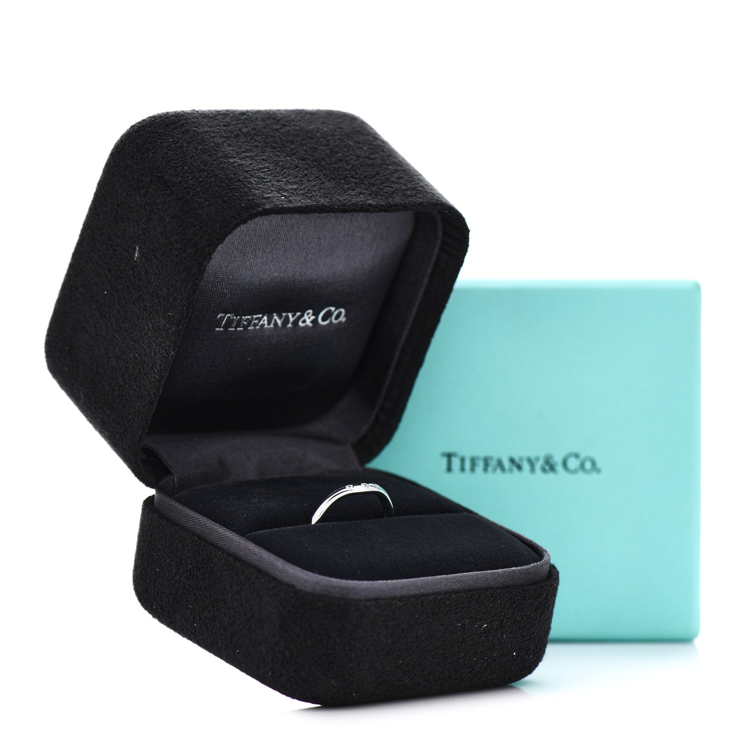 Tiffany 18K White Gold Diamond Elsa Peretti Wedding Band Ring 49 5 6 of 6