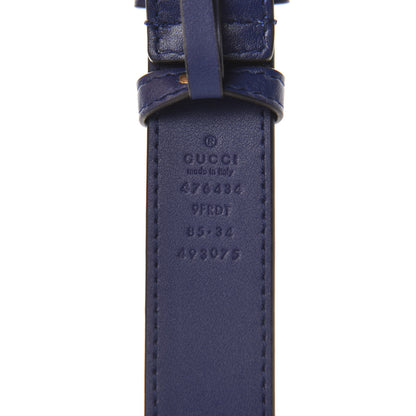 Gucci Velvet Matelasse GG Marmont Belt Bag 85 34 Cobalt Blue 10 of 11