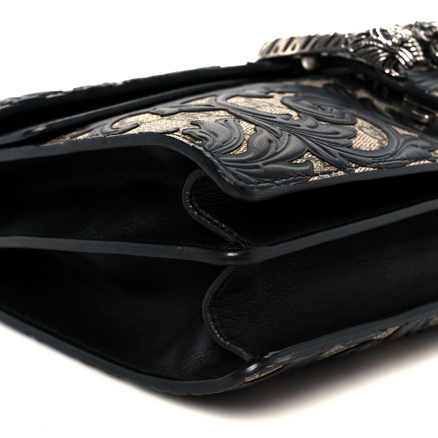 Gucci GG Supreme Monogram Arabesque Medium Dionysus Shoulder Bag Black 9 of 10