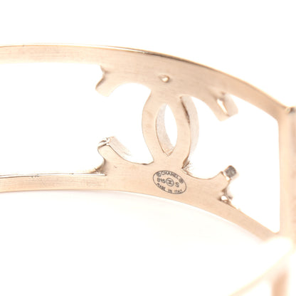 Chanel Metal Logo Cuff Gold 4 of 4