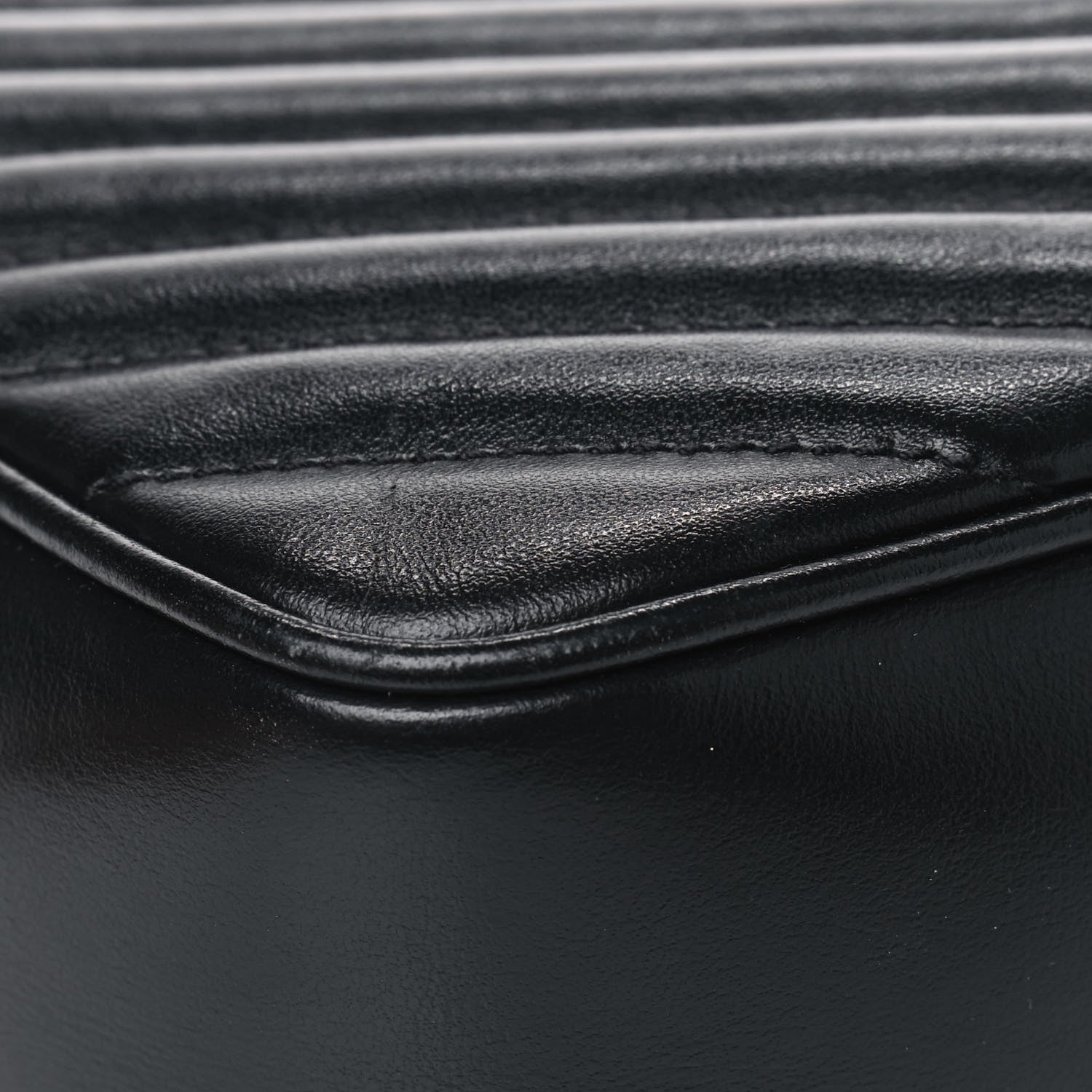 Saint Laurent Calfskin Matelasse Monogram Lou Camera Bag Black 7 of 9