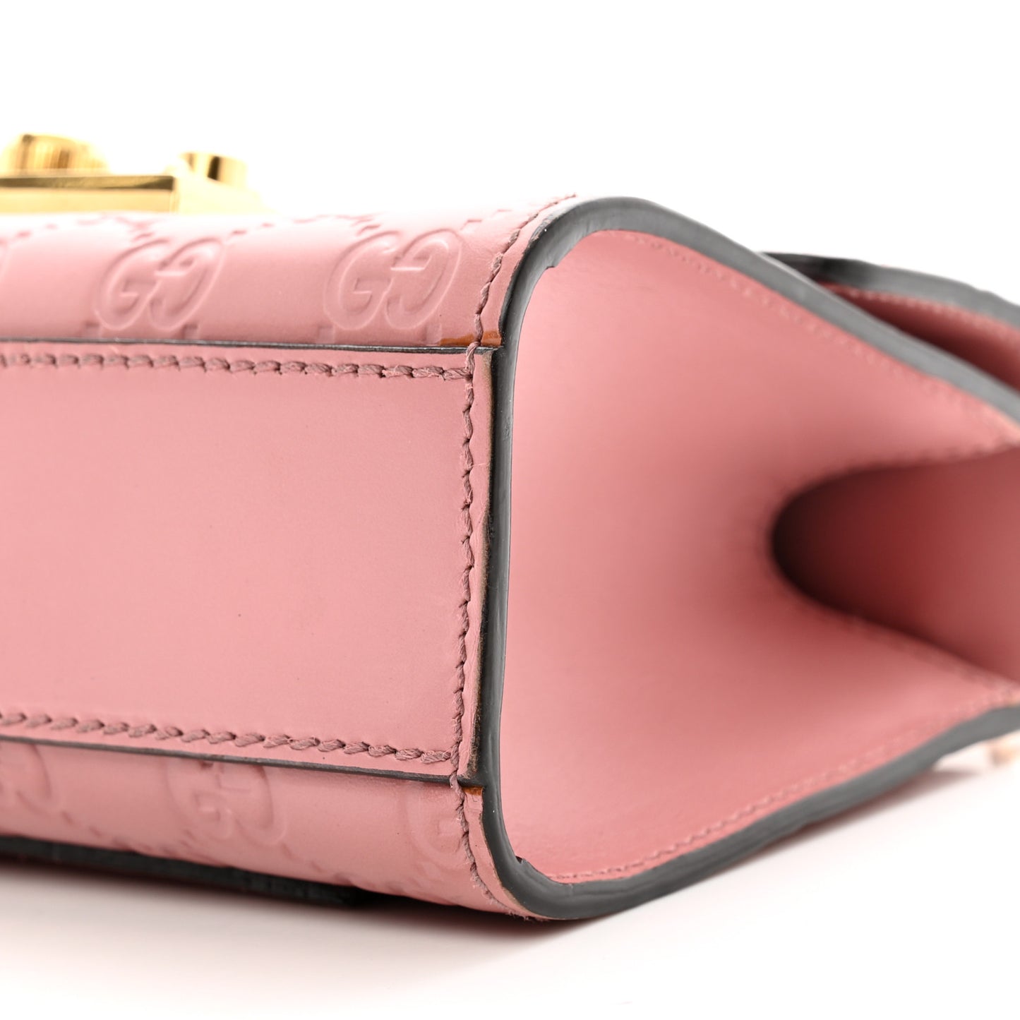 Guccissima Small Padlock Shoulder Bag Rose Baby Candy