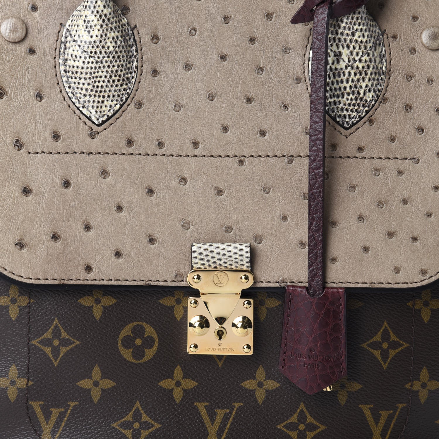 Louis Vuitton Monogram Ostrich Lizard Majestueux PM Bordeaux 10 of 10