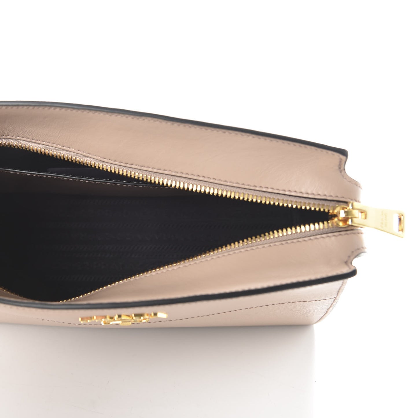 Saffiano City Calfskin Esplanade Crossbody Bag Cipria