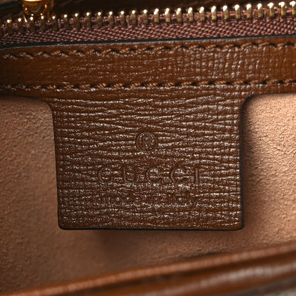 Gucci GG Supreme Monogram Azalea Calfskin Web Small Jackie 1961 Hobo Beige Ebony Brown Sugar 6 of 9