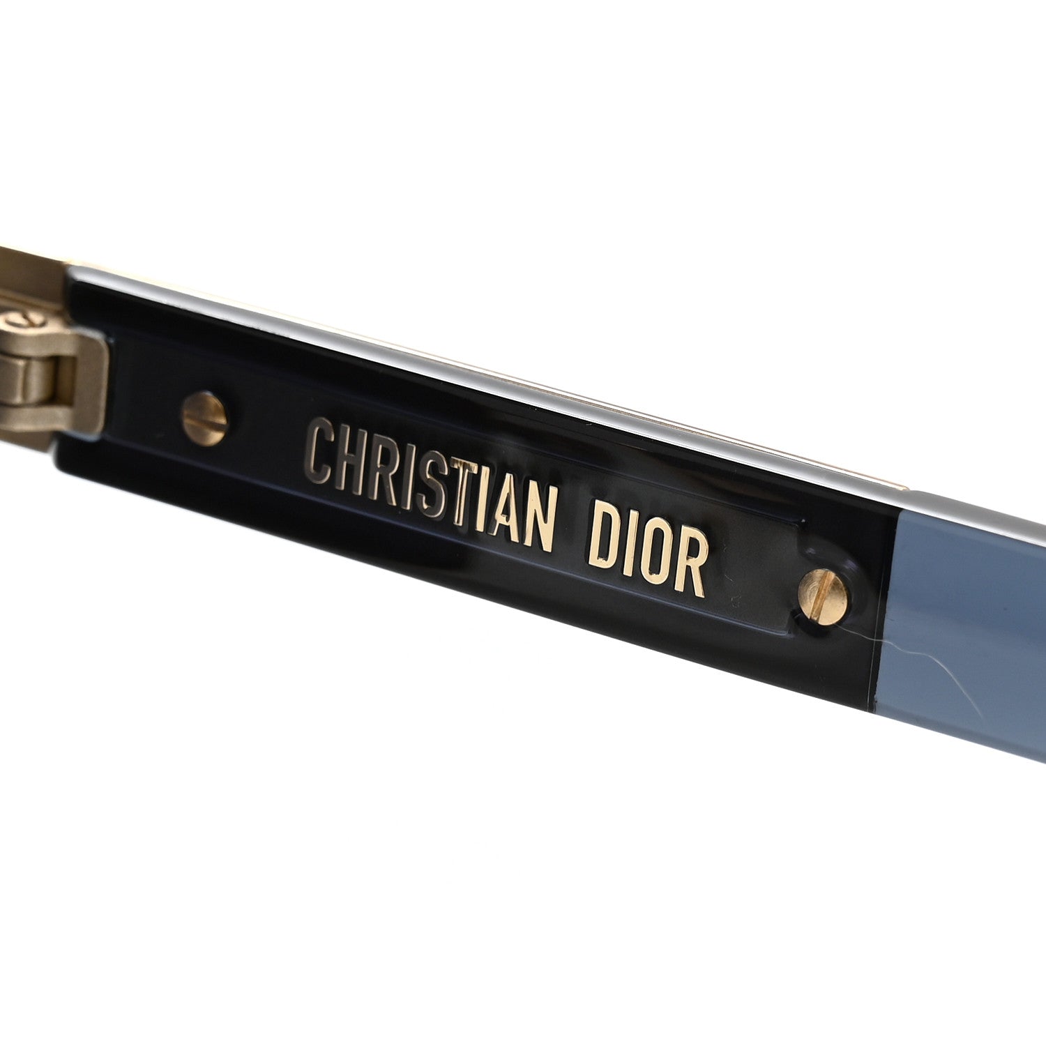 Christian Dior Diorsignature S5U Square Sunglasses Gold Blue 5 of 7