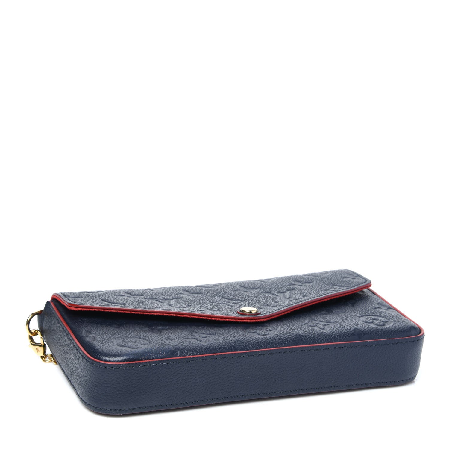 Louis Vuitton Empreinte Pochette Felicie Chain Wallet Marine Rouge 4 of 14