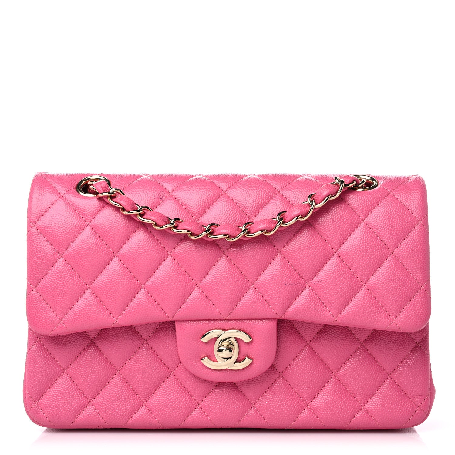Chanel Caviar Quilted Small Double Flap Pink 1 of 12