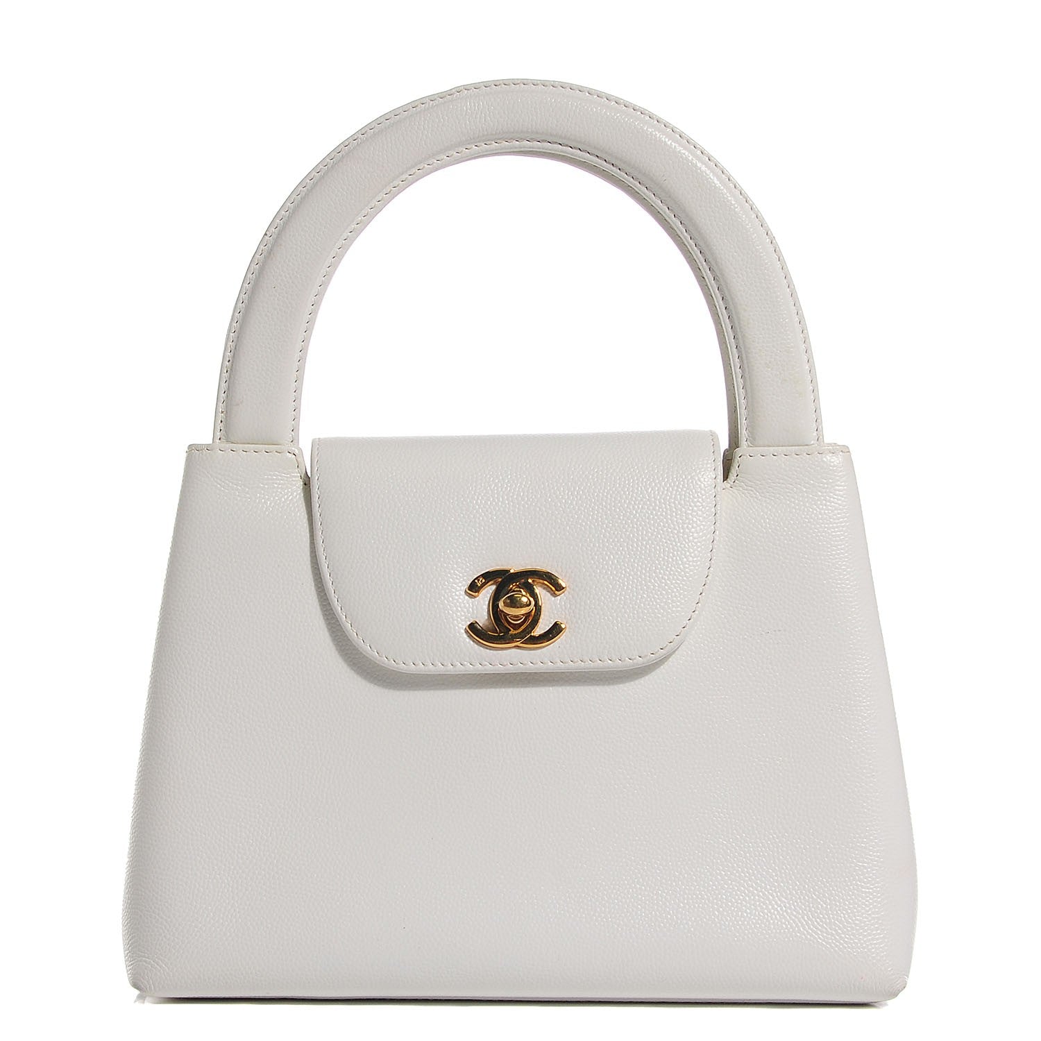 Chanel Caviar Small Kelly Flap Bag White 1 of 9
