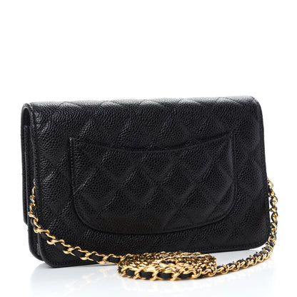 Chanel Caviar Quilted Wallet On Chain WOC Black 3 of 12