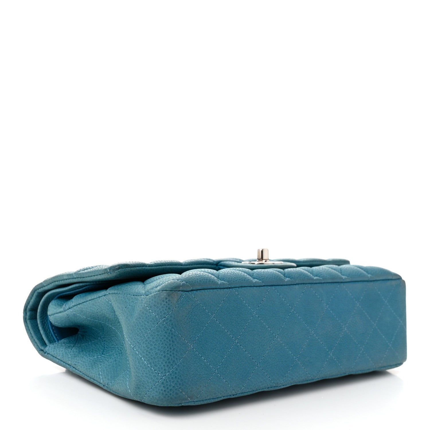 Chanel Iridescent Caviar Quilted Medium Double Flap Blue 4 of 11