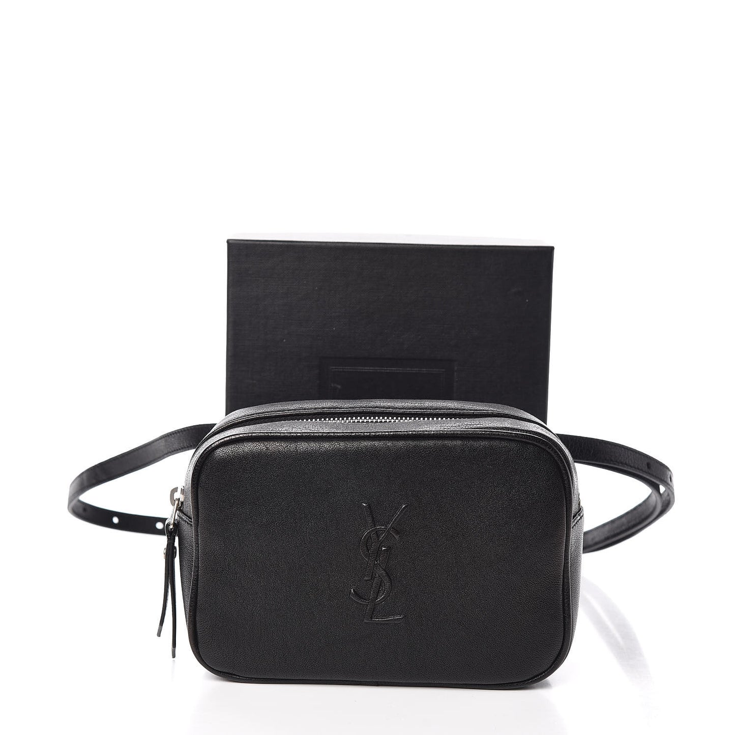 Lambskin Monogram Lou Belt Bag Black