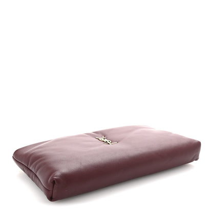 Saint Laurent Lambskin Long Calypso Pouch Rouge Merlot 4 of 7