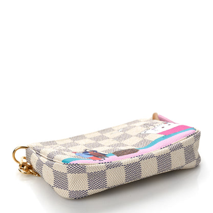 Louis Vuitton Damier Azur 2016 Christmas Animation Mini Pochette Accessories 4 of 10