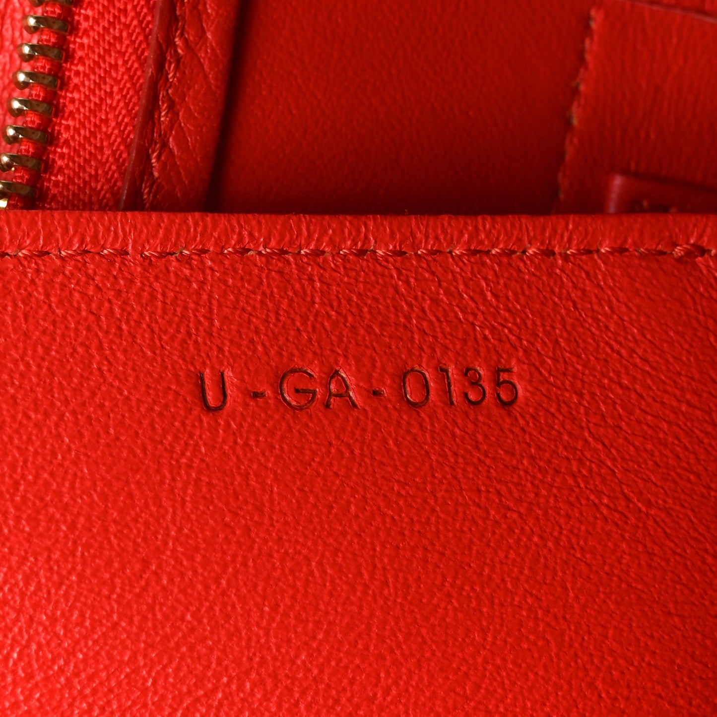 Elephant Calfskin Mini Tri-Color Belt Bag Vermillion