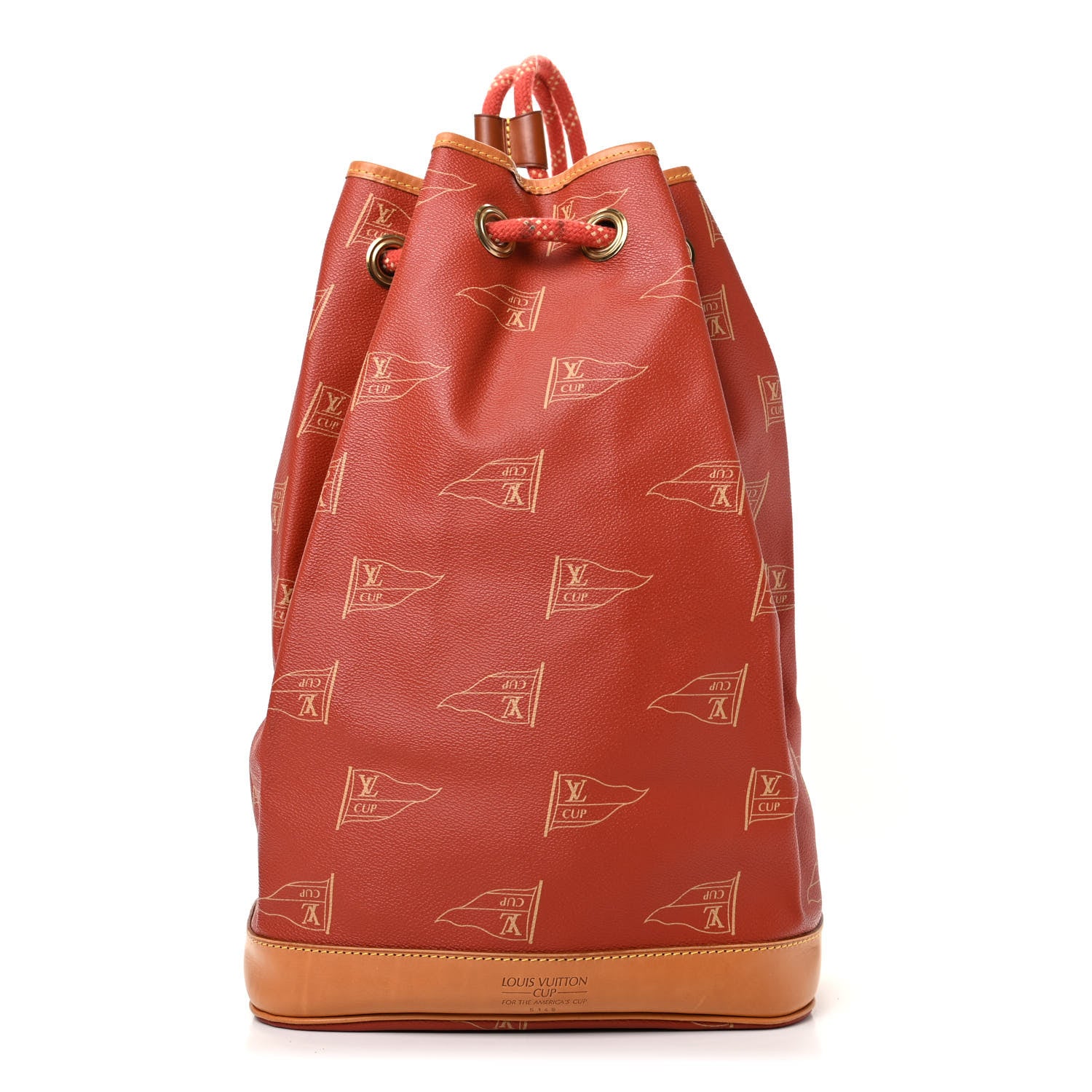 Louis Vuitton Canvas Americas Cup 1995 Saint Tropez Drawstring Bag Red 1 of 11