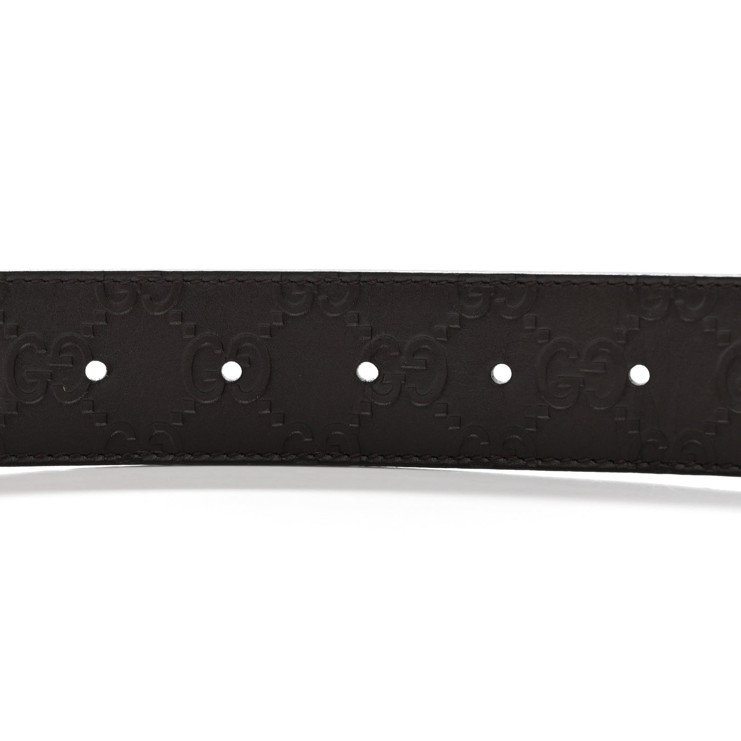 Guccissima Signature Interlocking G Reversible 37mm Belt 95 38 Black Cocoa