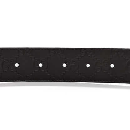 Gucci Guccissima Signature Interlocking G Reversible 37mm Belt 95 38 Black Cocoa 4 of 7