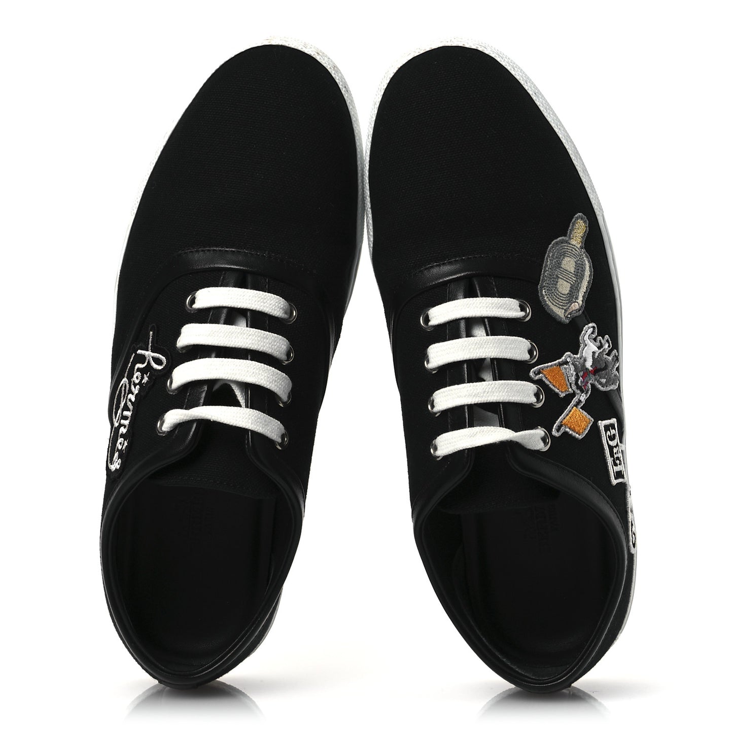 Canvas Embroidered Innocent Sneakers 38 Black