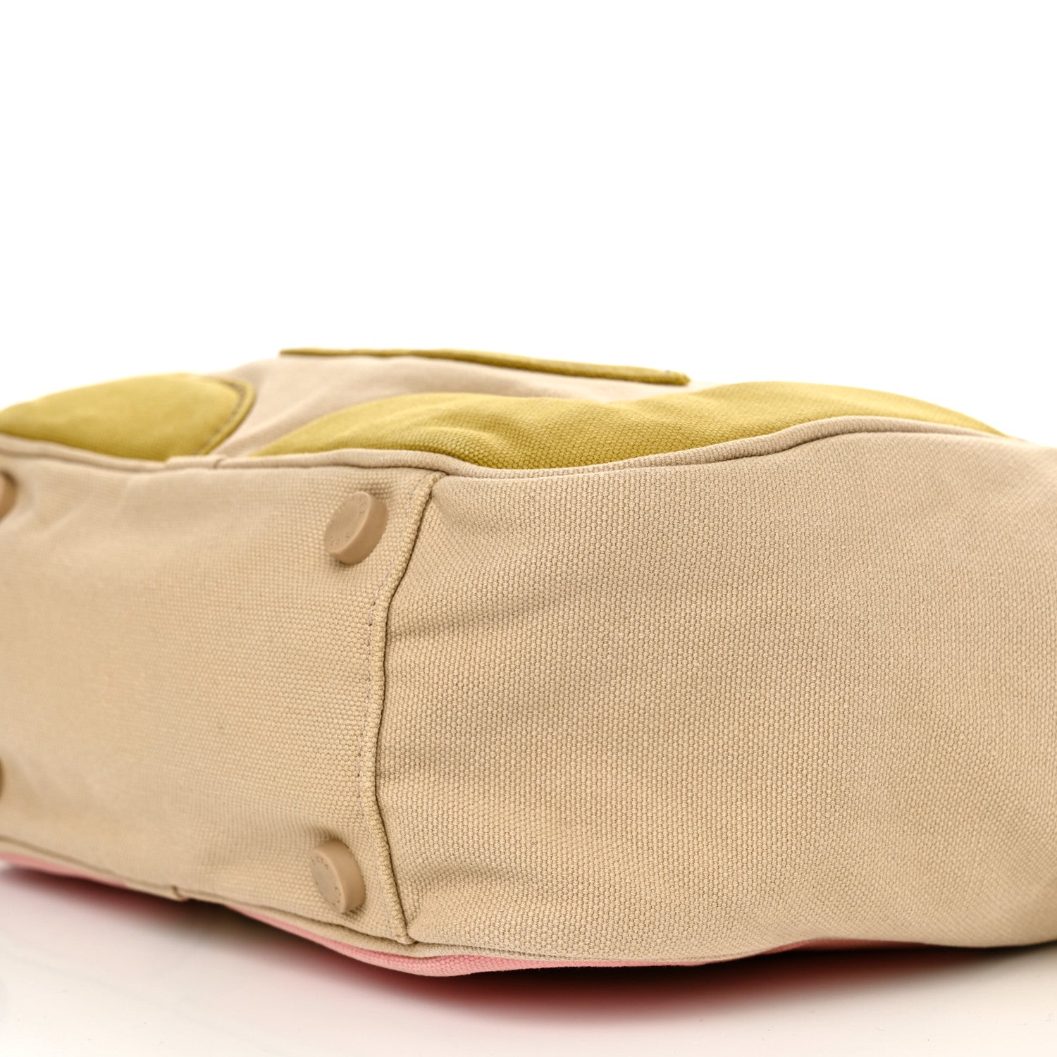 Chanel Canvas CC Handbag Green Pink Beige 10 of 11