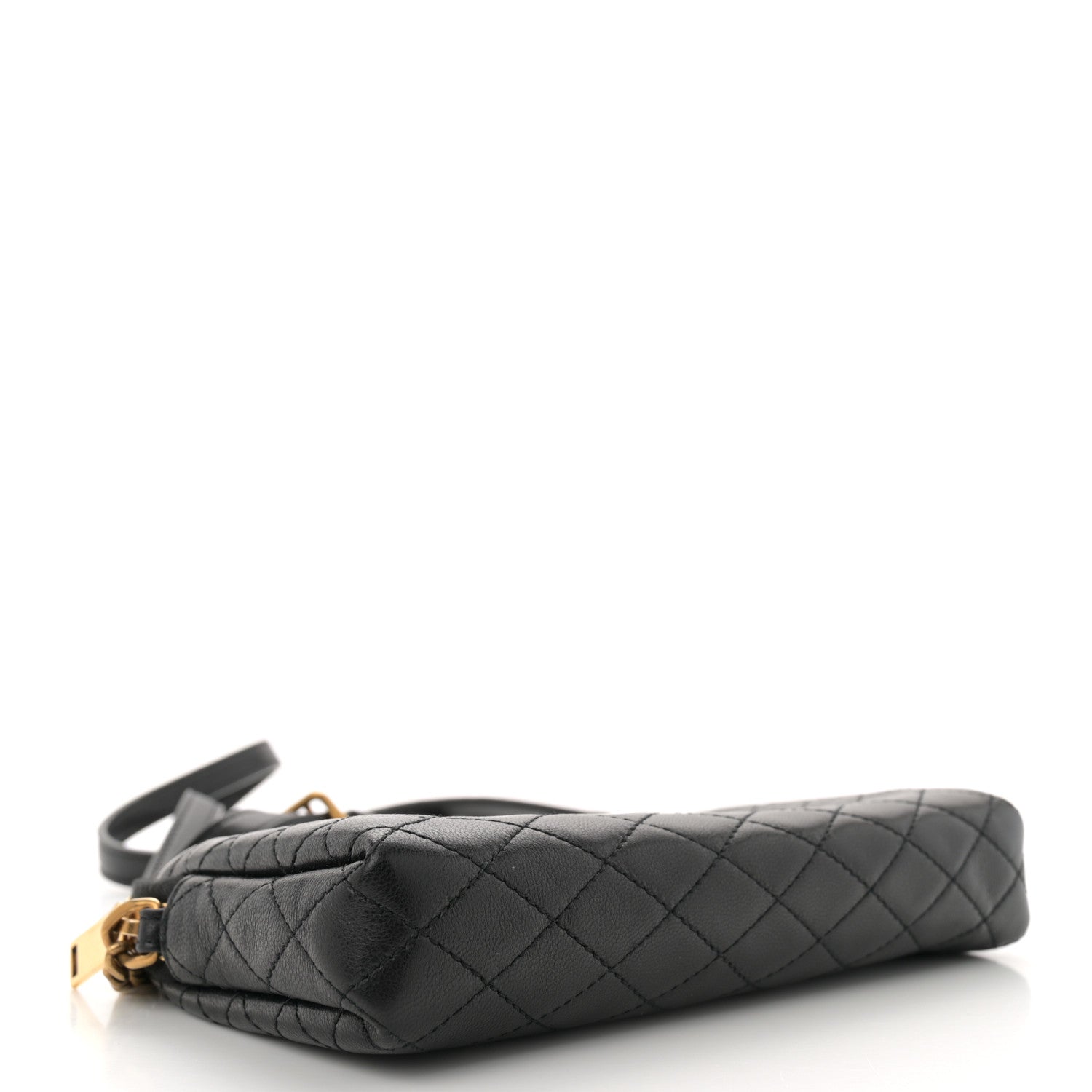 Saint Laurent Lambskin Quilted Gaby Zipped Pouch Black 4 of 11