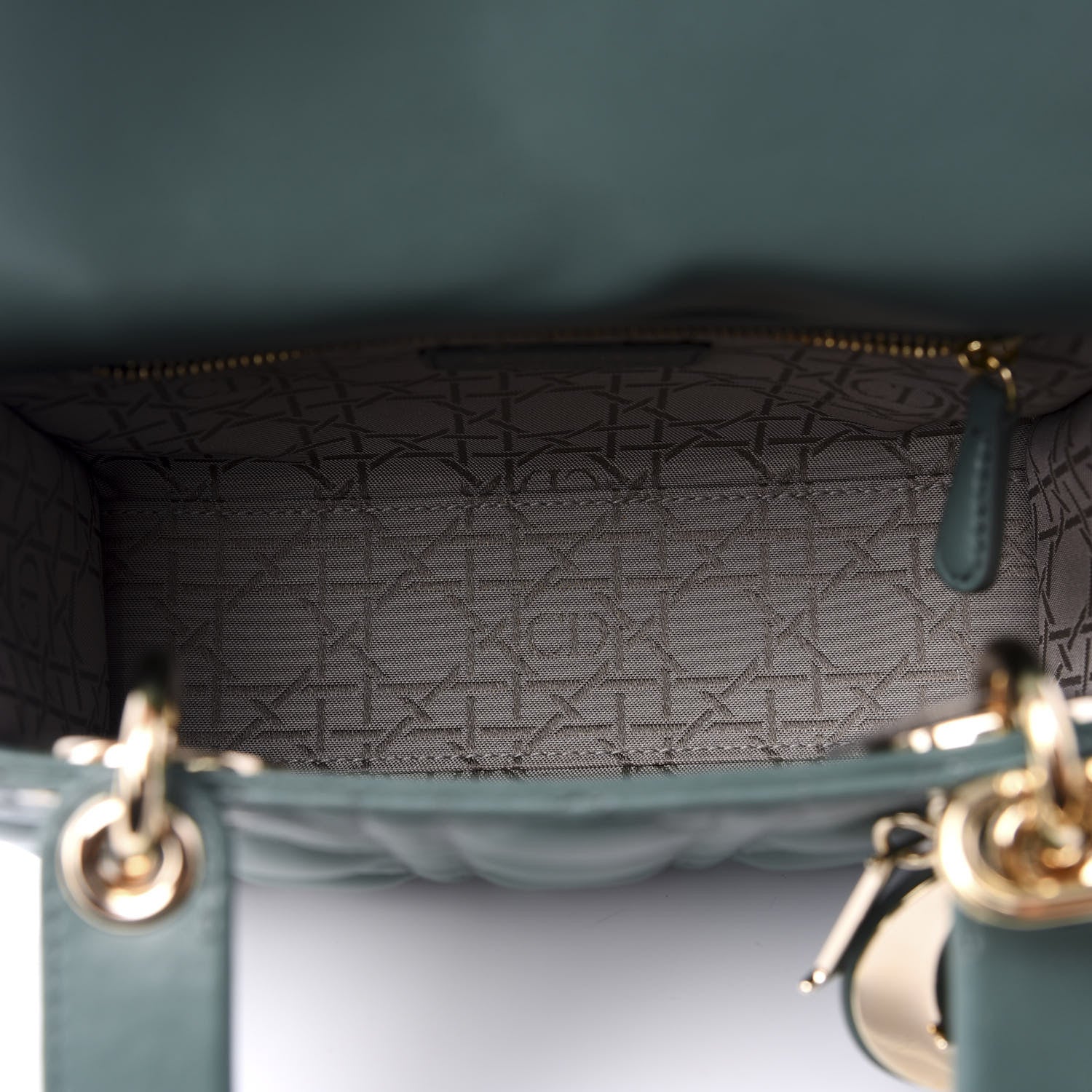 Christian Dior Lambskin Cannage Small My ABCDior Lady Dior Green 4 of 8