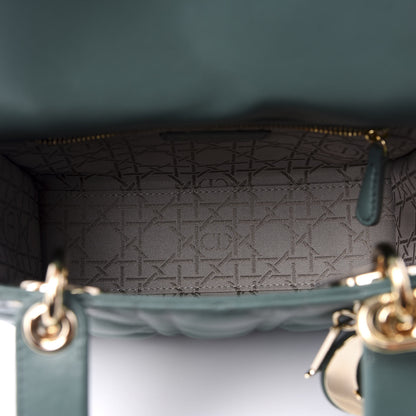 Christian Dior Lambskin Cannage Small My ABCDior Lady Dior Green 4 of 8