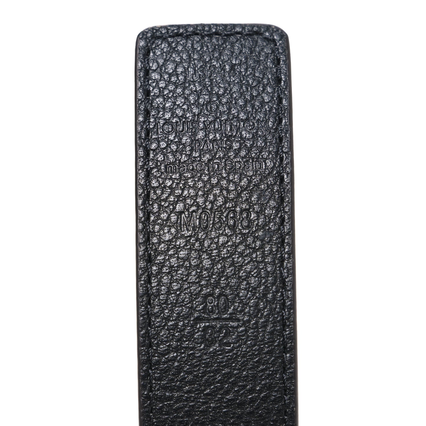 Calfskin Damier Ebene 25mm LV Iconic Reversible Belt 80 32 Black