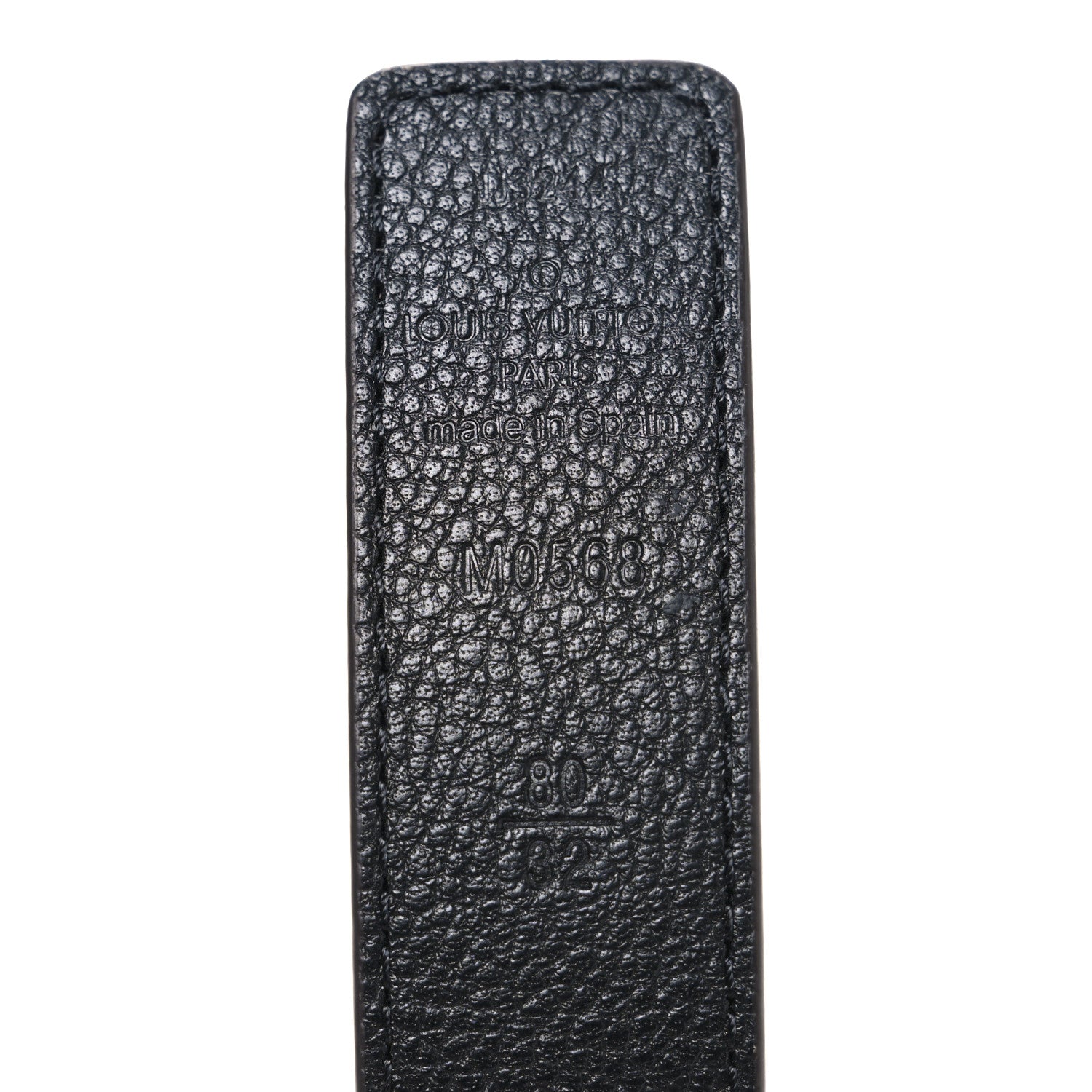 Louis Vuitton Calfskin Damier Ebene 25mm LV Iconic Reversible Belt 80 32 Black 5 of 6