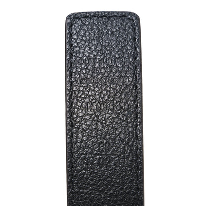 Louis Vuitton Calfskin Damier Ebene 25mm LV Iconic Reversible Belt 80 32 Black 5 of 6