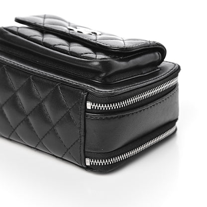Chanel Lambskin Quilted Small Pocket Box Camera Case Black 10 of 12
