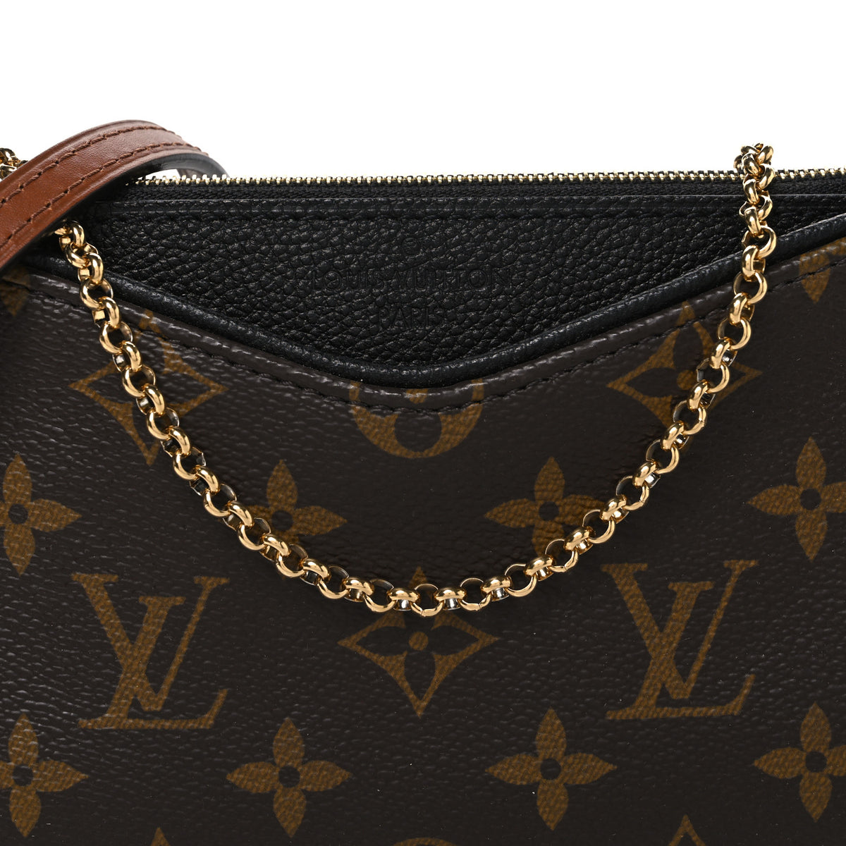 Louis Vuitton Monogram Pallas Clutch Black 8 of 10