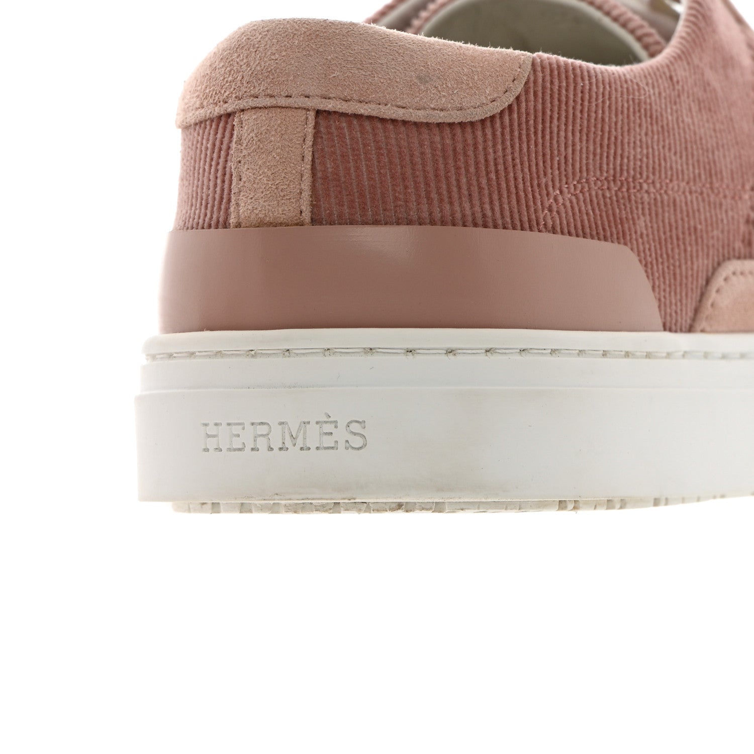Hermes Fabric Ribbed Suede Goatskin Deep Sneakers 37 Beige Crin 11 of 13