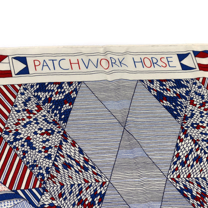 Hermes Cashmere Silk Patchwork Horse Shawl 140 5 of 7