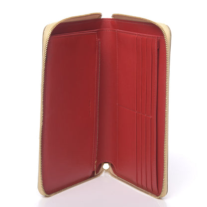 Celine Goatskin Bi-Color Large Zip Around Multifunction Coeur Wallet Nude Red 5 of 13