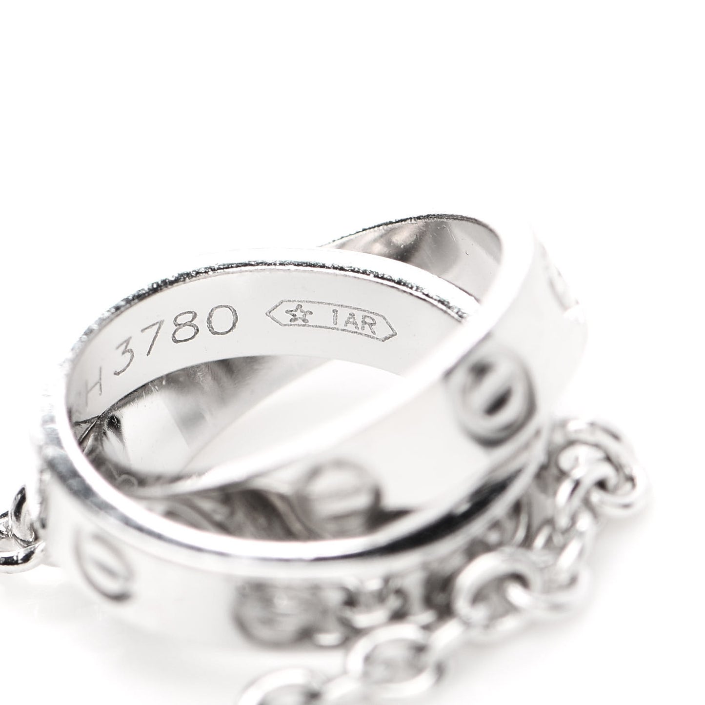 18K White Gold Interlocking LOVE Necklace