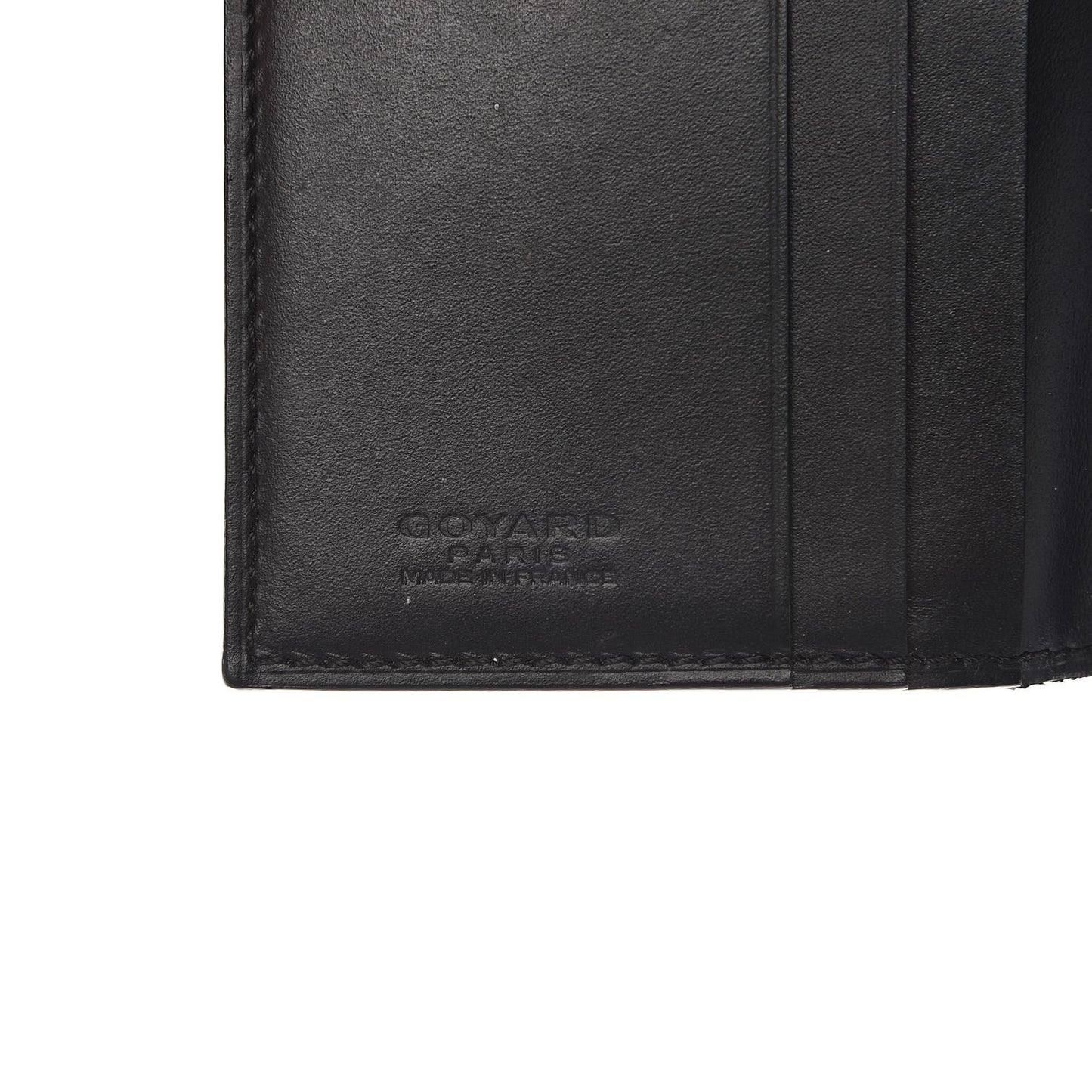 Goyardine Saint Marc Folding Card Case Black