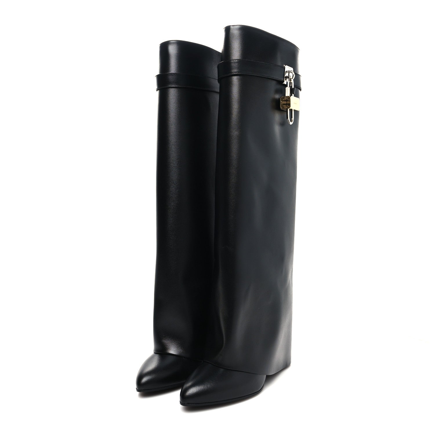 Givenchy Calfskin Shark Lock Pant Boots 39.5 Black 3 of 7